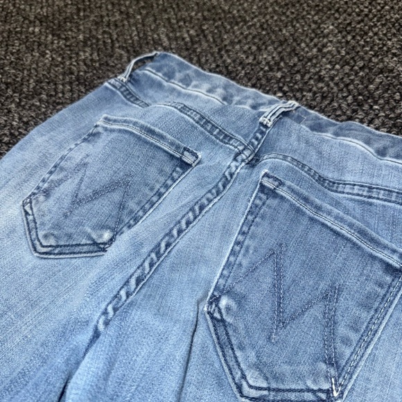 MOTHER The Looker Ankle Fray High Waisted Jeans 25 Light Wash - Picture 6 of 10